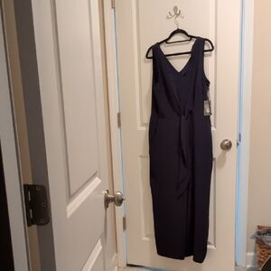 Elegant Navy Blue Sleeveless Jumpsuit